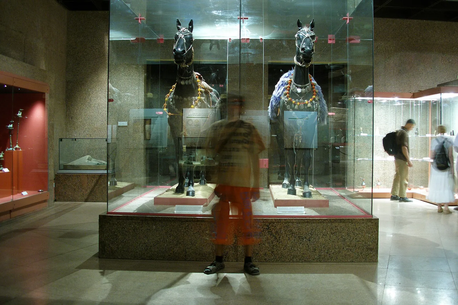 Painted objects at the Nubian Museum in Aswan